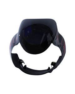 NIKAVI N592A Head Light Visor Mask Compatible for Bajaj Discover.DTS-i 135Cc O/M Bk-Red