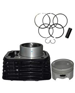 NIKAVI CBKP18 Cylinder Block Piston Kit Compatible for Honda Unicorn/Xtreme/Hunk (Black)
