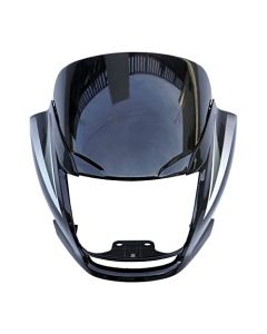NIKAVI N533B Head Light Mask Compatible Compatible for Hero Super Splendor 2018 Bk-Grey