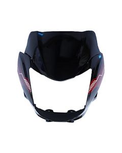 NIKAVI N577 Head Light Mask Compatible Compatible for TVS Phoenix Bk-Red