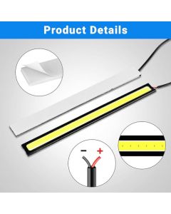 NIKAVI Universal Ultra Bright Daytime Running LED Lights Waterproof Slim Chip COB LEDs Strip DRL Lamp for Cars