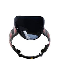 NIKAVI N591A Head Light Visor Mask Compatible for Bajaj Discover DTS-i 125Cc Bk-Red
