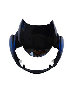 NIKAVI N599 Head Light Visor Mask Compatible for Bajaj Discover 150Cc/125Cc H2 Bk-Blue