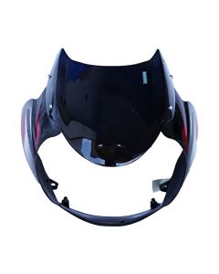 NIKAVI N610A Head Light Visor Mask Compatible for Bajaj Discover 125Cc Latest 2015 Bk-Red