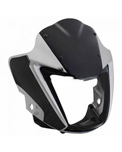 NIKAVI N536E Head Light Mask Compatible Compatible for Hero Splendor ISMRT Bk-Grey