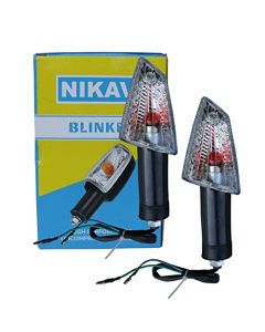NIKAVI INDA10 Blinker Indicator Assly. Compatible for Hero i-Smart 110CC Latest (Set of 2)