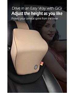 Gigi (G-1602) Gigi Memory Foam Car Neck Pillow Car Headrest, Head Pillow, Rest Pillow, Protect Neck (Brown)