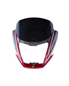 NIKAVI N549B Head Light Mask Compatible Compatible for Hero Super Splendor BS-6 Red