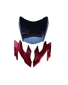 NIKAVI N569A Head Light Mask Compatible Compatible for TVS Apache Beast Red