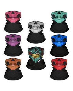NIKAVI Seamless multifunctional magic headscarf riding mask to keep warm, Halloween props, skull and changeable face mask