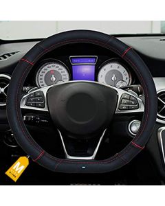 NIKAVI Gloss Steering Wheel Cover (Medium -D)(38cm) Redline
