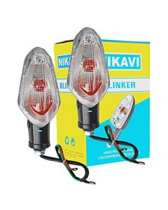 NIKAVI INDA09 Blinker Indicator Assly. Compatible for Hero Passion Pro Latest (Set of 2)