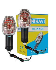 NIKAVI INDA06 Blinker Indicator Assly. Compatible for Hero Glamour (Set of 2)
