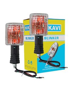 NIKAVI INDA02 Blinker Indicator Assly. Compatible for Hero Splendor Pro (Set of 2)