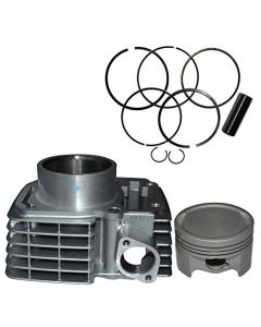 NIKAVI CBKP17 Cylinder Block Piston Kit Compatible for Honda Unicorn (Silver)