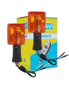 NIKAVI INDA01A Blinker Indicator Assly. Compatible for Hero Splendor Plus (Set of 2)