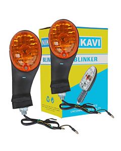 NIKAVI INDA18 Blinker Indicator Assly. Compatible for Bajaj CT-100 (Set of 2)