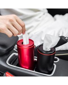 NIKAVI Car Tissue Holder Multifunction Tissue Holder Aluminum Alloy Multi-use Tissues Napkin Holder Tissue Dispense for Car Cup