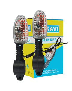 NIKAVI INDA17 Blinker Indicator Assly. Compatible for Discover 100 (Front Shocker Type) (Set of 2)