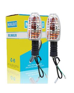 NIKAVI INDA16 Blinker Indicator Assly. Compatible for Bajaj Pulsar DTS-I UG3 (Set of 2)