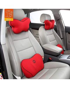 GiGi 100% Pure Memory Foam and Ergonomic Design Car Seat Neck Rest Cushion and Back Rest Cushion Head Rest Pillow for Cervical Pain Relief