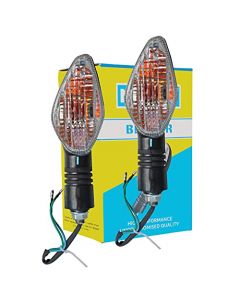 NIKAVI INDA33 Blinker Indicator Assly. Compatible for Honda Twister/Shine (New Model) Dream Yuga (Set of 2)