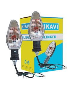 NIKAVI INDA29 Blinker Indicator Assly. Compatible for TVS Star City Plus (Set of 2)