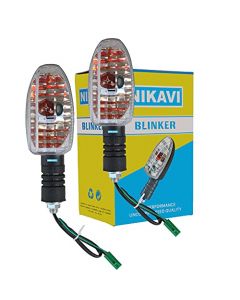 NIKAVI INDA15 Blinker Indicator Assly. Compatible for Bajaj Pulsar 200cc (Set of 2)