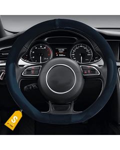 NIKAVI HF-06 Steering Wheel Cover (Small -D)(36 cm) Black