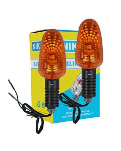 NIKAVI INDA25A Blinker Indicator Assly. Compatible for TVS Star Sports Yellow(Set of 2)