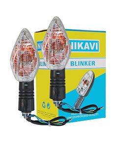 NIKAVI INDA05 Blinker Indicator Assly. Compatible for Hero Passion X-PRO (Set of 2)