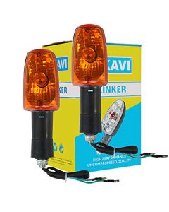 NIKAVI INDA07 Blinker Indicator Assly. Compatible for Hero CD-DLX (Set of 2)