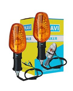 NIKAVI INDA23 Blinker Indicator Assly. Compatible for TVS Star City (Yellow) (Set of 2)