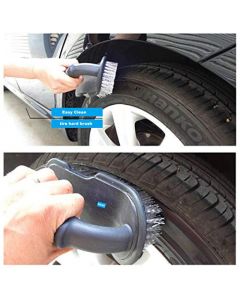 Nikavi Car Wheel Tire Rim Cleaning Scrub Brush, Car Cleaning Tool (Gray)