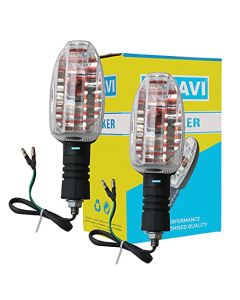 NIKAVI INDA14 Blinker Indicator Assly. Compatible for Bajaj Platina (Set of 2)