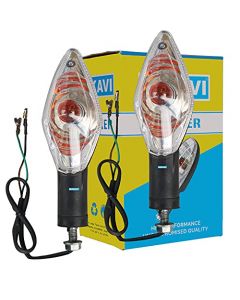 NIKAVI INDA38 Blinker Indicator Assly. Compatible for Hero Glamour Latest (Set of 2)