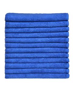 NIKAVI Lint Free Microfiber Cleaning Cloths Kitchen Cleaning Cloth Dish Cloth 30 cm X 70 cm (12 Pack Dark Blue)