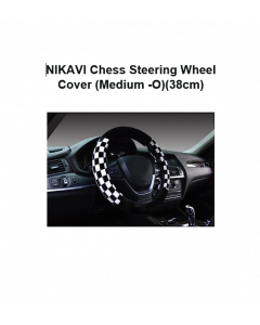 NIKAVI Chess Steering Wheel Cover (Medium -O)(38cm)