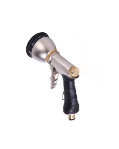 NIKAVI 9 Functions Front Trigger Water Spray Electroplating Multifunctional High Pressure Water Gun Metal Gold Car Wash Water Gun