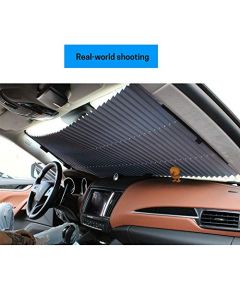 NIKAVI Windshield Sun Shade Visor | Foldable Car Sunshade for Car | Auto Sunshade Fits Front Window of Various Models with Suction Cups 